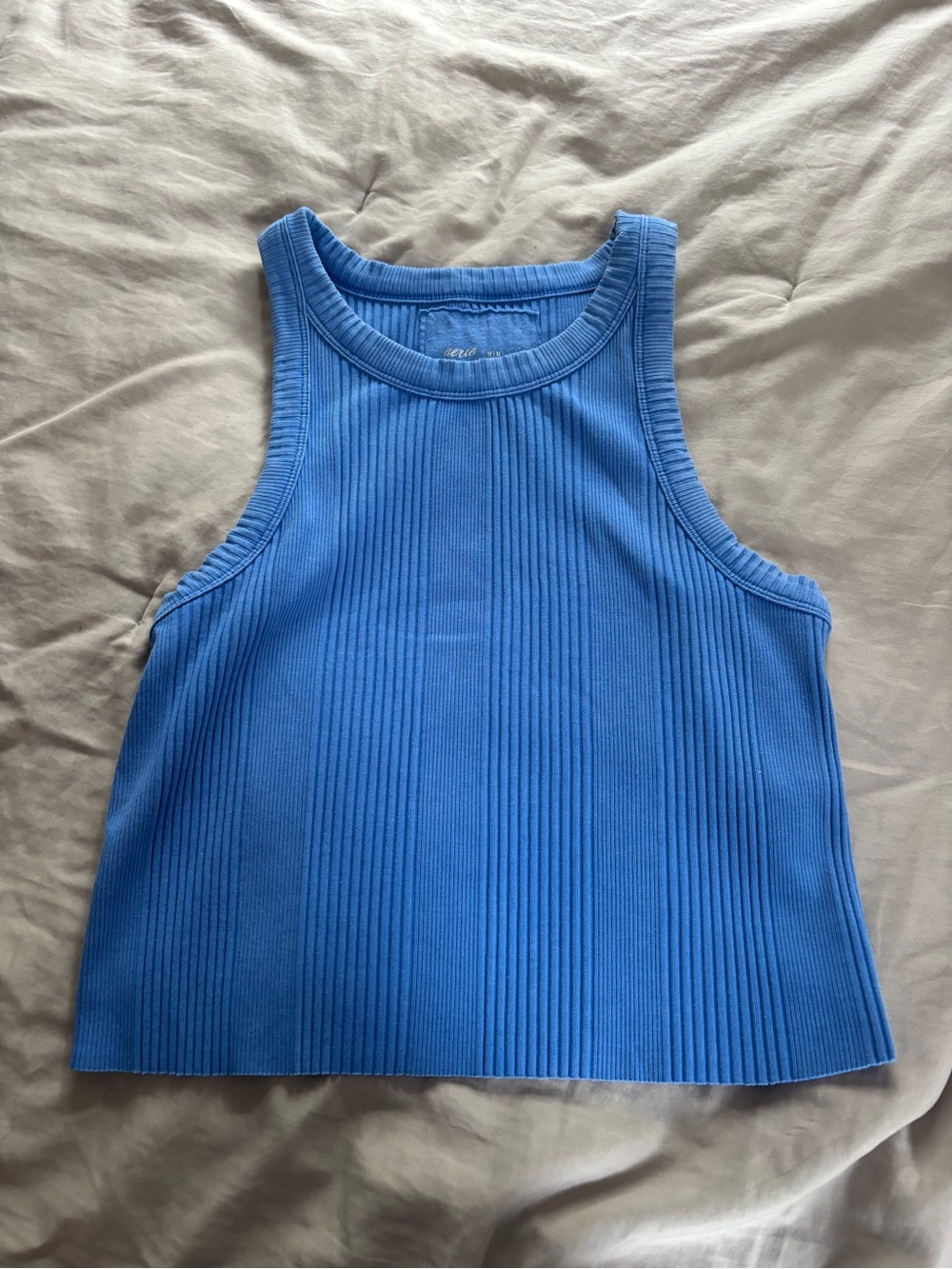 aerie Ribbed Tank Top in Bright Blue